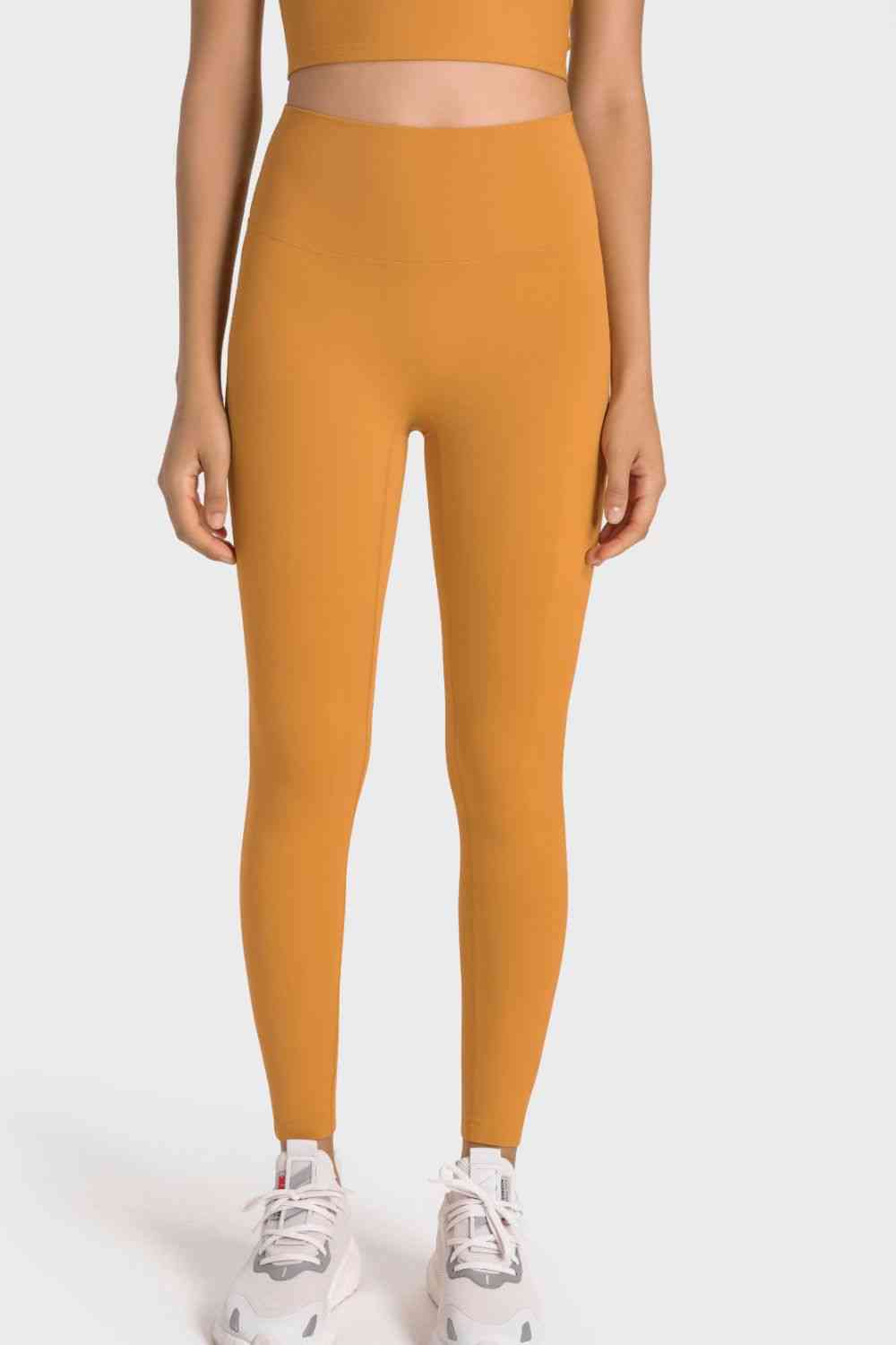 High-Rise Wide Waistband Yoga Leggings Bazaarbey