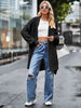 Long Sleeve Waffle-Knit Cardigan Trendsi