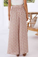  Polka Dot High Waist Wide Leg Pants with Pockets Bazaarbey
