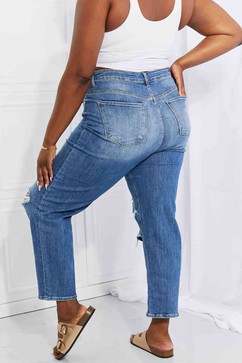   Emily High Rise Relaxed Jeans Trendsi