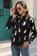 Printed Collared Neck Buttoned Shirt Bazaarbey