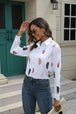 Printed Collared Neck Buttoned Shirt Bazaarbey