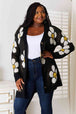  Floral Button Down Longline Cardigan Bazaarbey