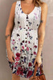  Scoop Neck Buttoned Sleeveless Magic Dress with Pockets -BazaarBey - www.shopbazaarbey.com