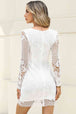 Round Neck Long Sleeve Lace Dress -BazaarBey - www.shopbazaarbey.com