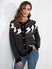 BazaarBey Ghost Button Up Long Sleeve Cardigan Trendsi