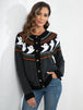 BazaarBey Ghost Button Up Long Sleeve Cardigan Trendsi