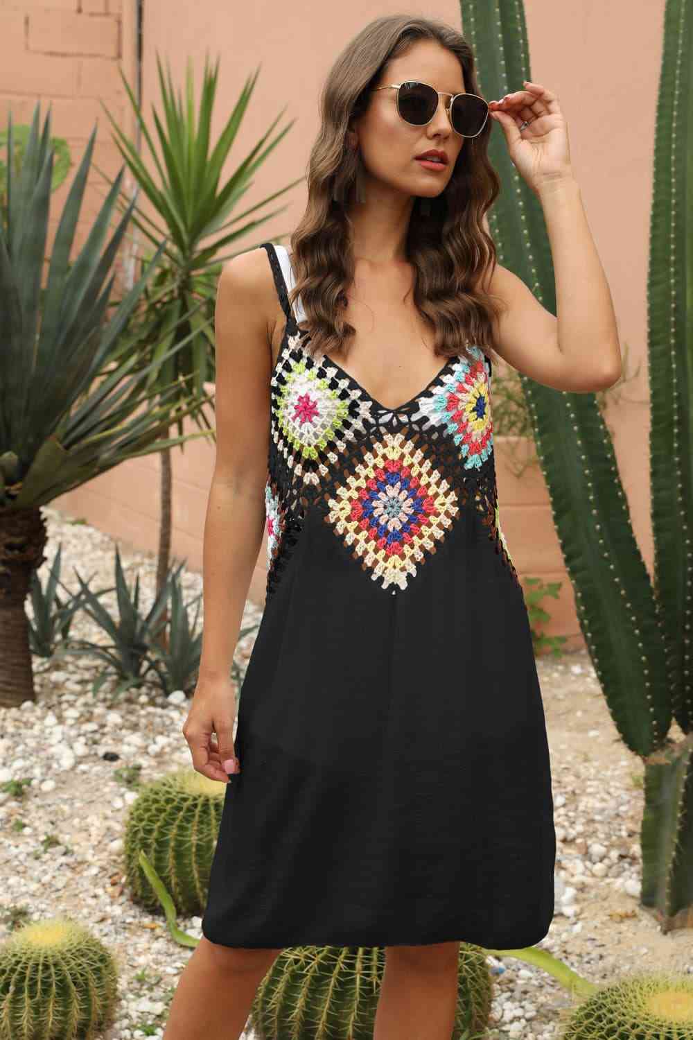  Sleeveless Embroidery Dress -BazaarBey - www.shopbazaarbey.com