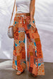 Bohemian Patchwork Drawstring Wide Leg Pants Bazaarbey