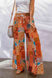 Bohemian Patchwork Drawstring Wide Leg Pants Bazaarbey