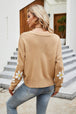 Flower Pattern Button Front Cardigan Bazaarbey