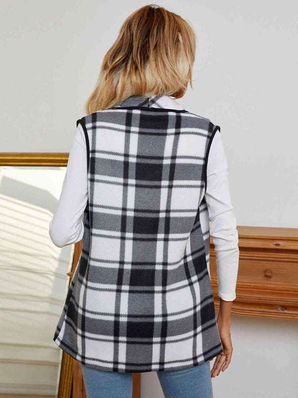 Plaid  Vest Trendsi