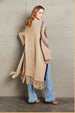  Geometric  Hem Open Front Duster Cardigan Bazaarbey