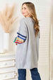  Multicolored Stripe Open Front Longline Cardigan Bazaarbey