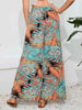 Printed Split Wide Leg Long Pants Bazaarbey