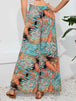 Printed Split Wide Leg Long Pants Bazaarbey