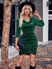 Cowl Neck Tulip Hem Dress -BazaarBey - www.shopbazaarbey.com
