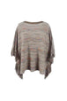 Round Neck Fringe Detail Sleeve Poncho Bazaarbey