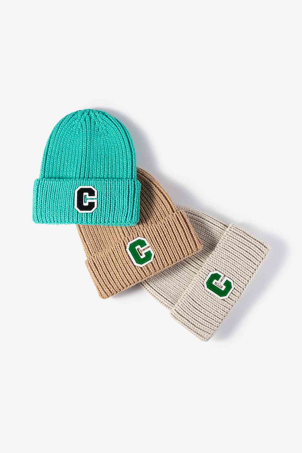 Letter C Patch Cuffed Beanie Trendsi