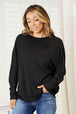  Seam Detail Round Neck Long Sleeve Top Trendsi