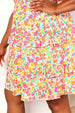  Smocked Sweetheart Neck Flounce Sleeve Mini Dress -BazaarBey - www.shopbazaarbey.com