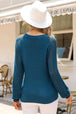 V-Neck Raglan Sleeve Knit Top Bazaarbey