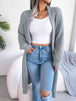 Open Front Dropped Shoulder Longline Cardigan Bazaarbey