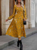 Square Neck Smocked Waist Dress -BazaarBey - www.shopbazaarbey.com