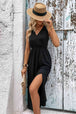  Neck Slit Sleeveless Dress -BazaarBey - www.shopbazaarbey.com