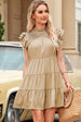 Cap Sleeve Tiered Mini Dress -BazaarBey - www.shopbazaarbey.com