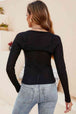 Scoop Neck Long Sleeve Knit Top Trendsi