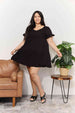  V-Neck Flounce Sleeve Tiered Dress -BazaarBey - www.shopbazaarbey.com