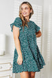  Short Flounce Sleeve Tiered Dress -BazaarBey - www.shopbazaarbey.com