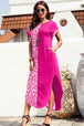 Leopard Color Block Split Dress -BazaarBey - www.shopbazaarbey.com