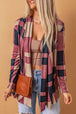 Plaid Open Front Cardigan Trendsi