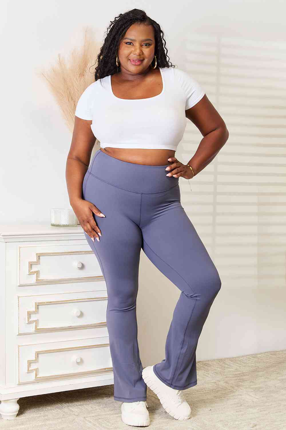 Wide Waistband Bootcut Sports Pants Bazaarbey