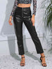 Zip-Up High Waist Straight Leg Pants Bazaarbey