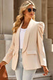  Puff Sleeve Shawl Collar Blazer Bazaarbey