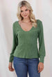 Scoop Neck Long Sleeve Top Trendsi