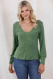Scoop Neck Long Sleeve Top Trendsi