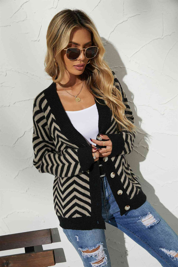 BazaarBey V-Neck Button-Down Cardigan Bazaarbey