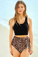 Two-Tone Tied Two-Piece Swimsuit Trendsi
