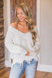 Frayed Hem Dropped Shoulder Sweater Bazaarbey