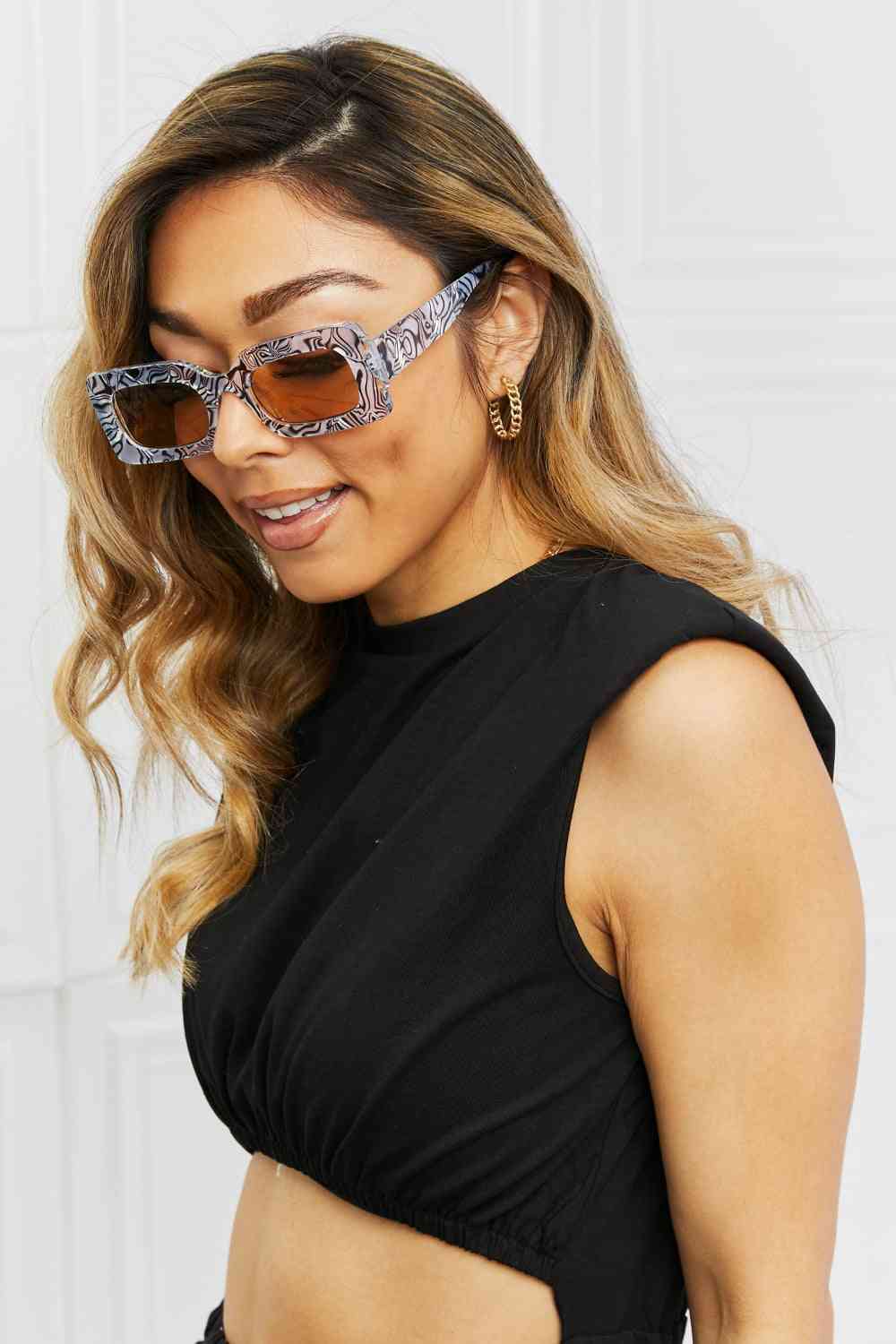 Tortoiseshell Rectangle ycarbonate Sunglasses Trendsi