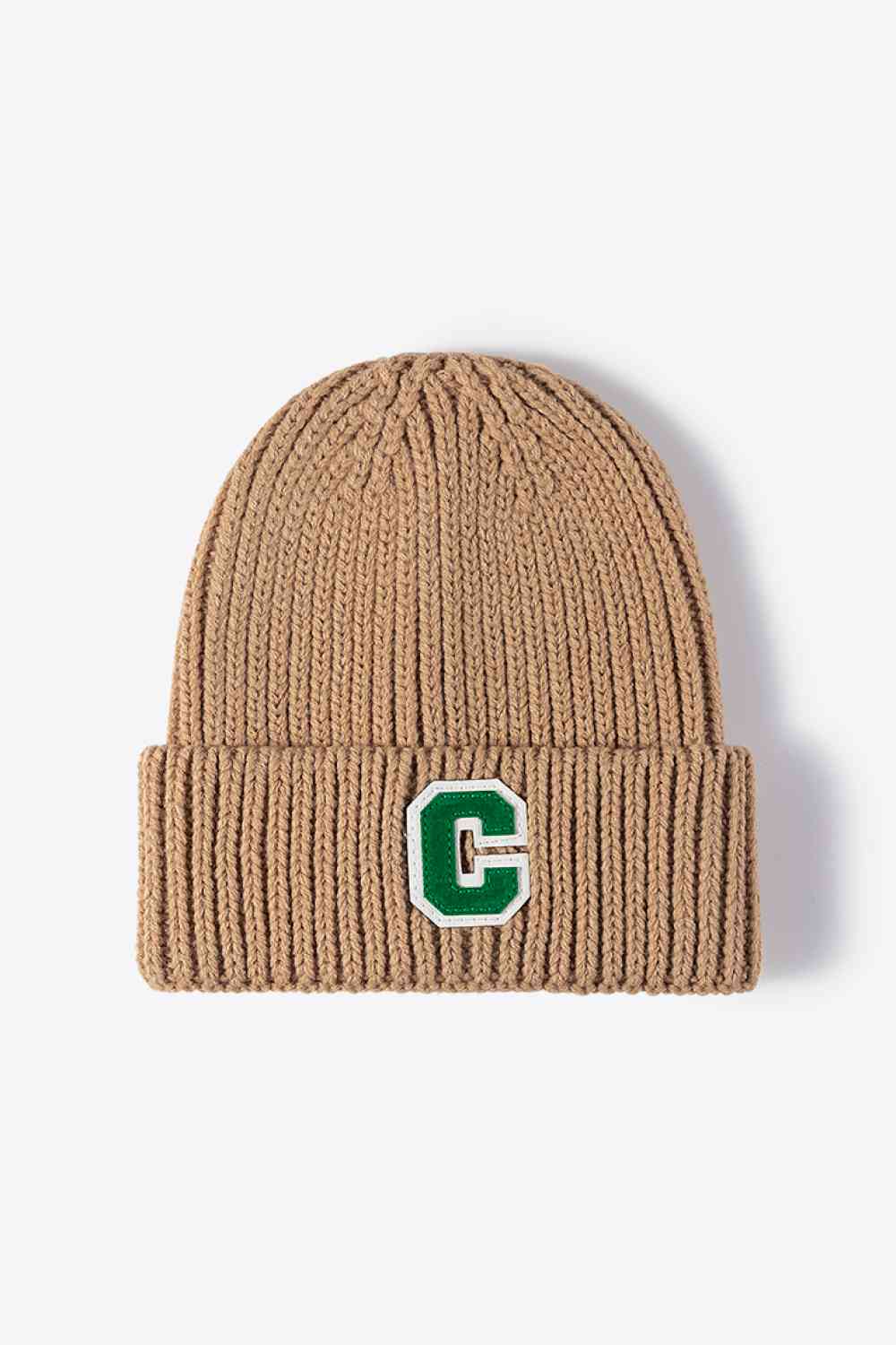 Letter C Patch Cuffed Beanie Trendsi