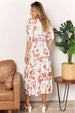 Printed  Balloon Sleeve Dress -BazaarBey - www.shopbazaarbey.com
