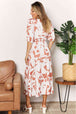  Printed  Balloon Sleeve Dress -BazaarBey - www.shopbazaarbey.com