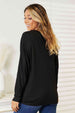  Seam Detail Round Neck Long Sleeve Top Trendsi
