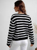  Striped Button Front Cardigan Trendsi