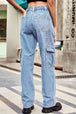 Loose Fit Long Pants with Pockets Trendsi